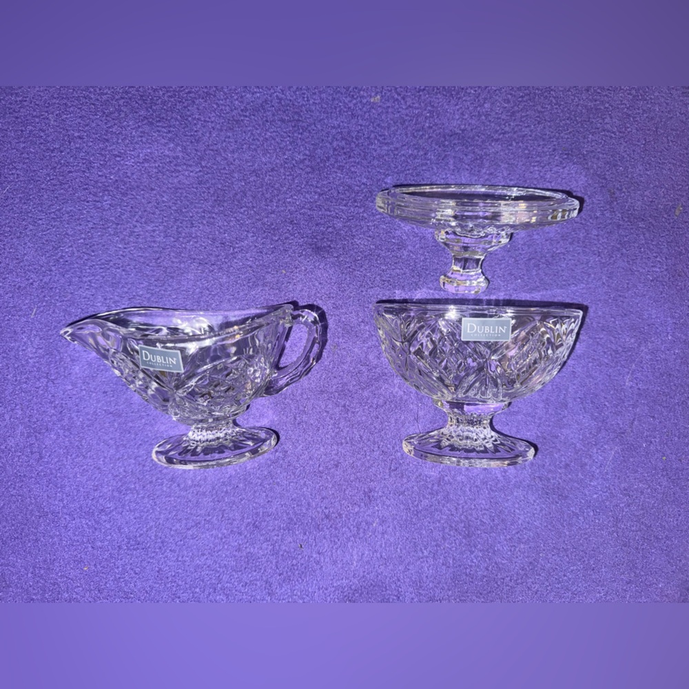 Dublin Crystal Sugar & Creamer Set - Picture 6 of 9